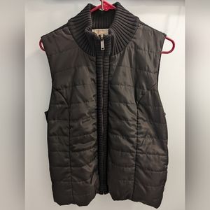 Michael Kors Woman L Sweater Back Puffy Front Vest Black